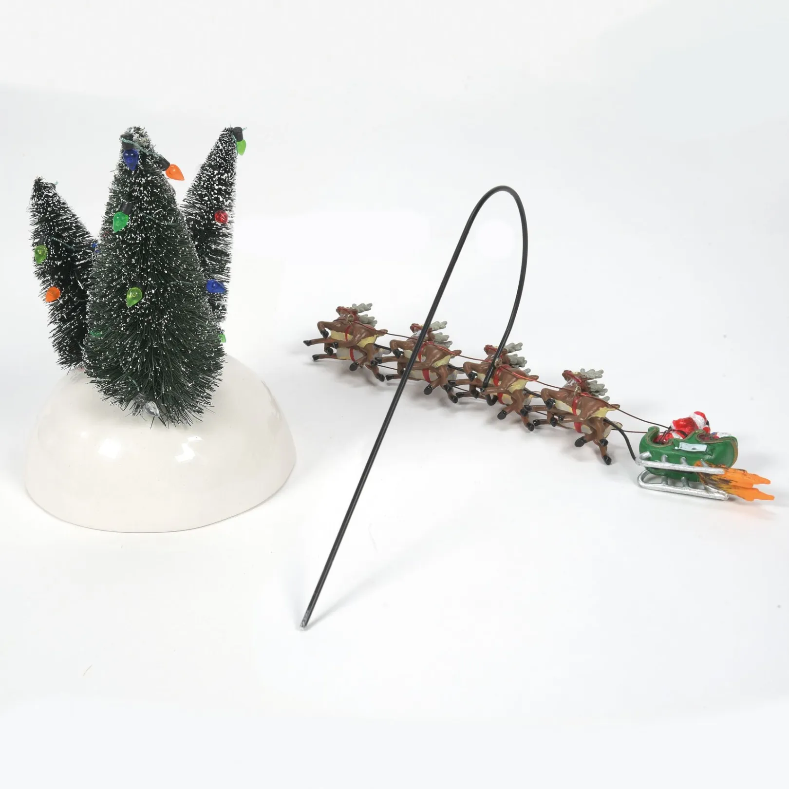 Department 56 The Original Snow Village|Animated Flaming Sleigh