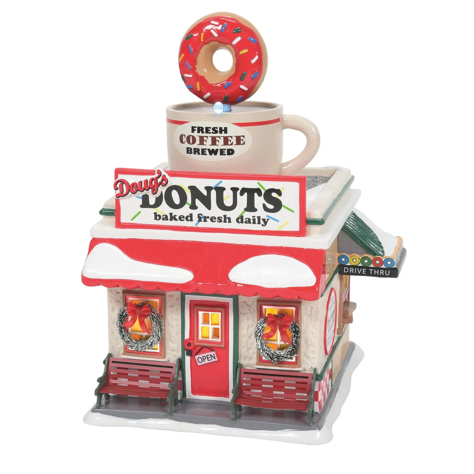 Department 56 The Original Snow Village|Doug's Donut Shop