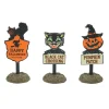 Department 56 Halloween Village Accessories|Halloween Signs Set of 3