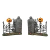 Department 56 Halloween Village Accessories|Jack Lantern Lit Fence Corners