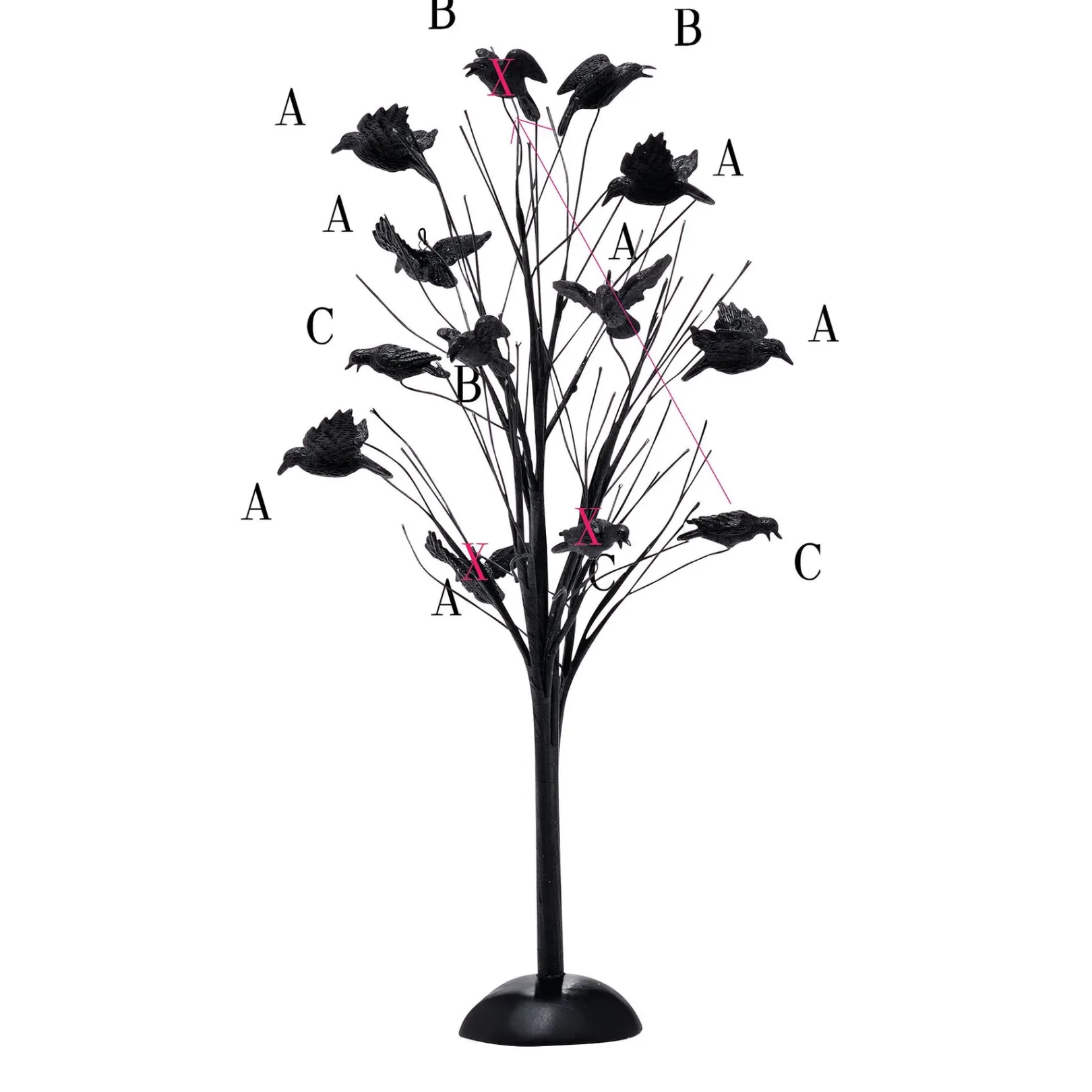 Department 56 Halloween Village Accessories|Murder Of Crows, Tree