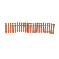 Department 56 Halloween Village Accessories|Pumpkin Orange Glitter Fence