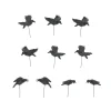 Department 56 Halloween Village Accessories|Set of 10 Halloween Crows