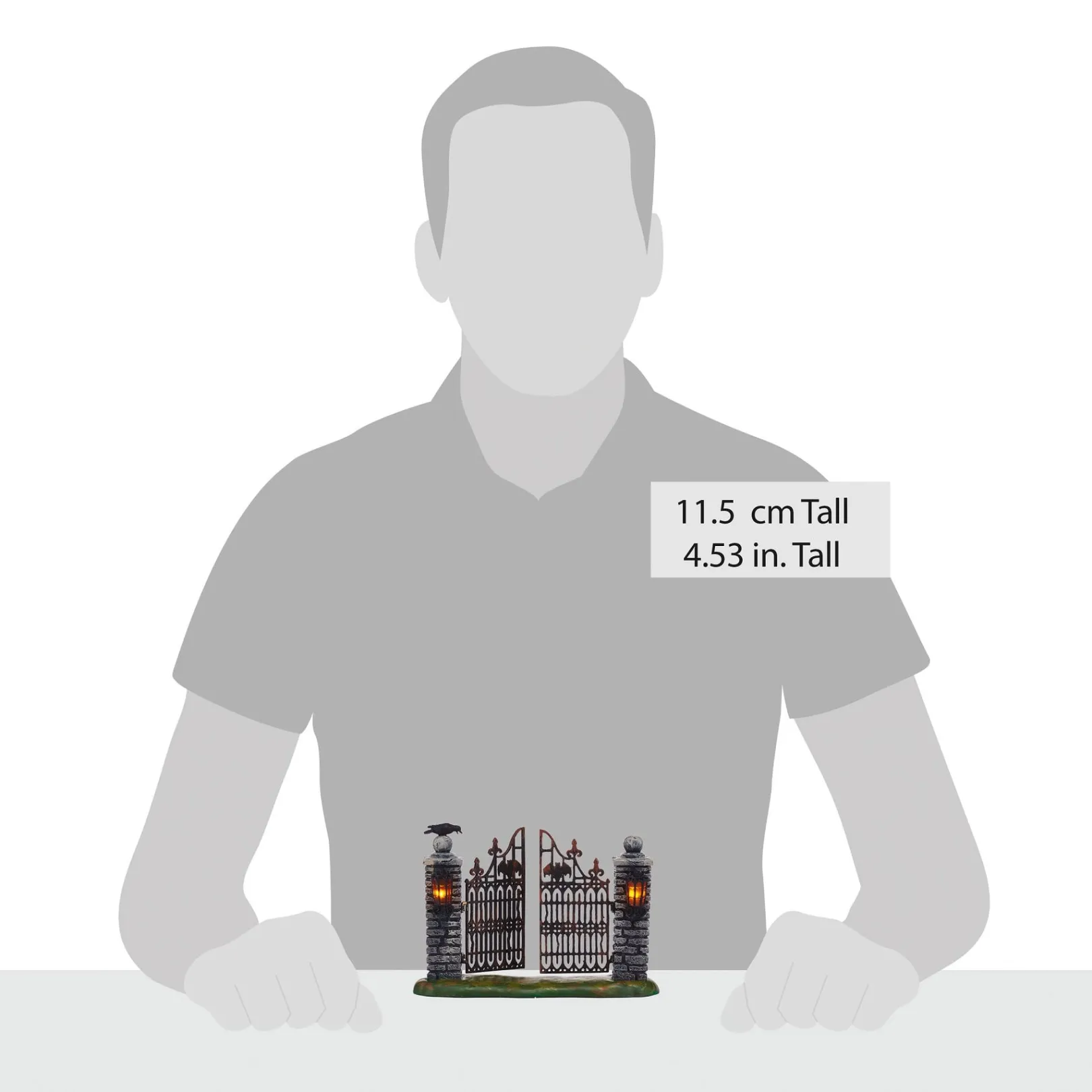 Department 56 Halloween Village Accessories|Spooky Wrought Iron Gate