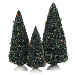 Department 56 Village Accessories|Twinkling Lit Trees Green